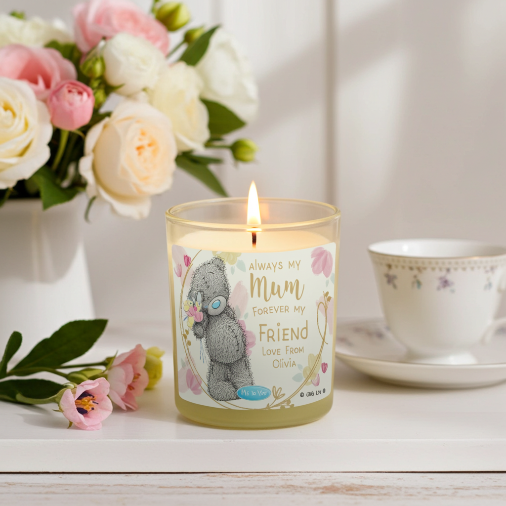 Me to You ‘Forever My Friend’ Personalised Vanilla Candle | A Heartfelt Gift for Mum - Artfully Curated Creations and identify whats in the image