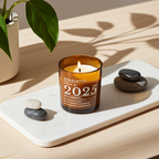 Personalised Amber Glass Vanilla Candle Jar | Graduation Keepsake Gift