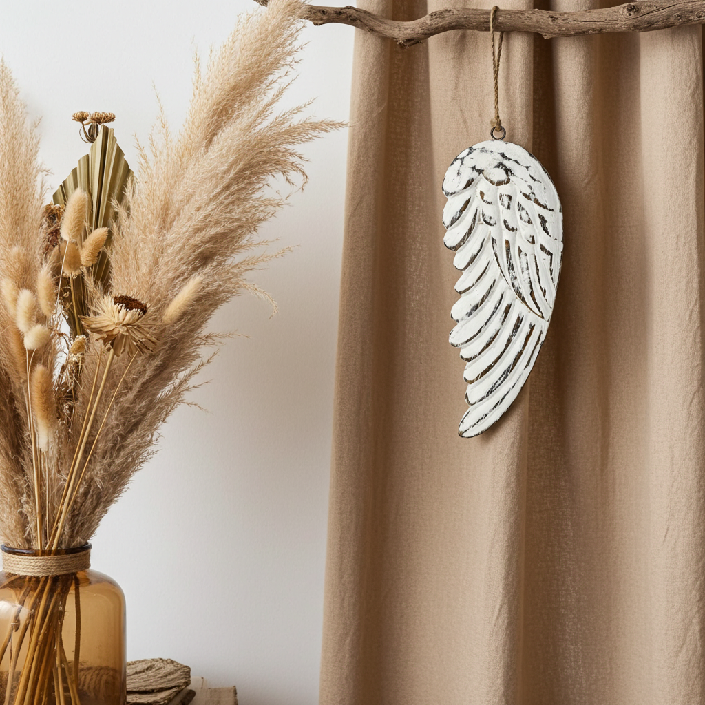 Hand Crafted 18cm Small Angel Wing - Artfully Curated Creations and identify whats in the image
