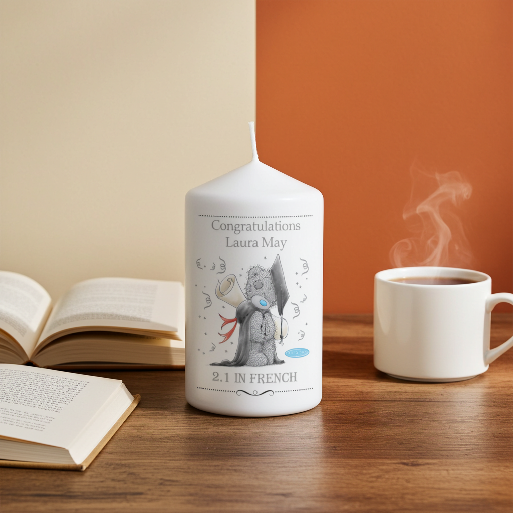 Me to You ‘Graduation’ Personalised Pillar Candle | A Thoughtful Well Done Gift