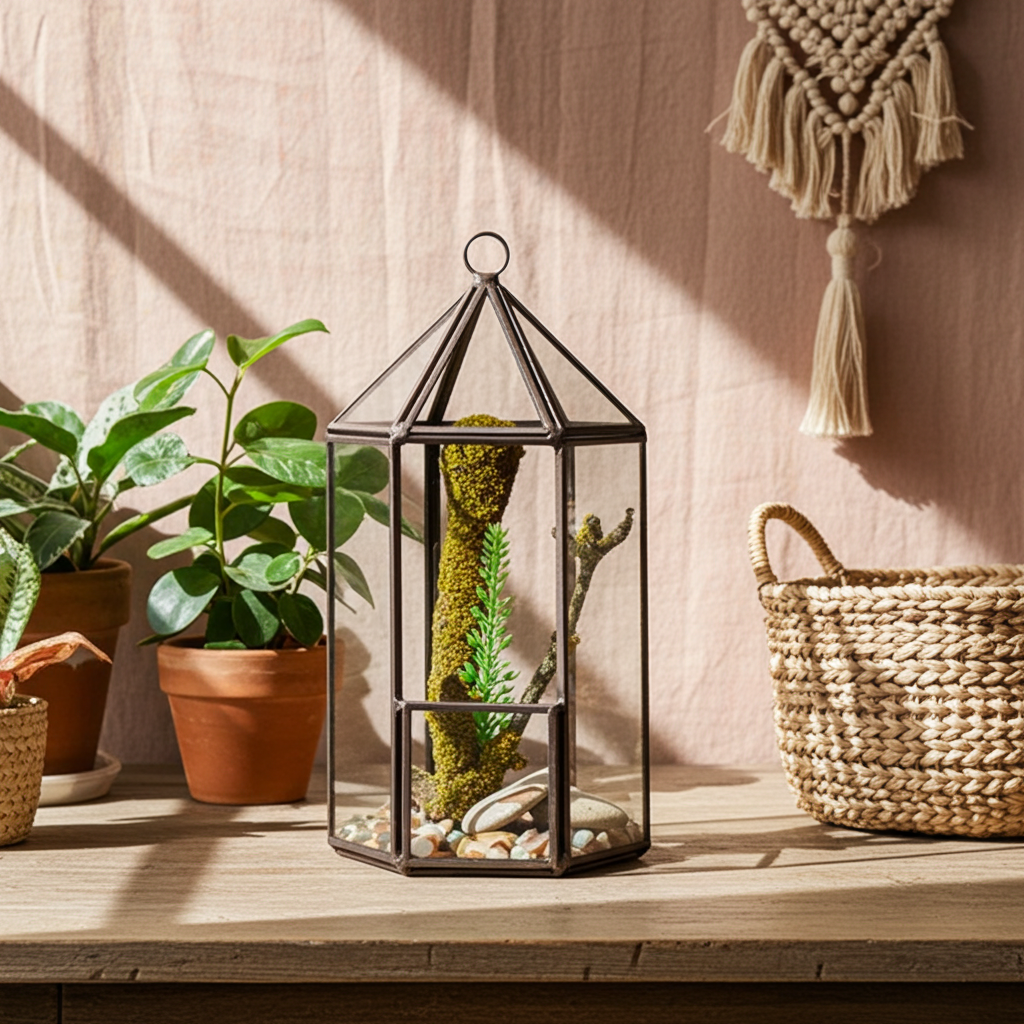 Glass Terrarium - Lantern Shaped