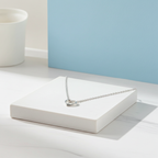 Personalised Sterling Silver Heart Necklace | Engraved Gift Box for Birthdays, Weddings & Mother’s Day