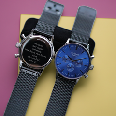 Personalised Men's Motivator Luxury Handcrafted Watch By Architect London | Modern Font Engraving | A Personal Gift