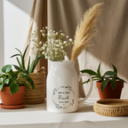 Personalised Floral Wreath Jug Vase | A Stylish Decorative Keepsake for Any Home
