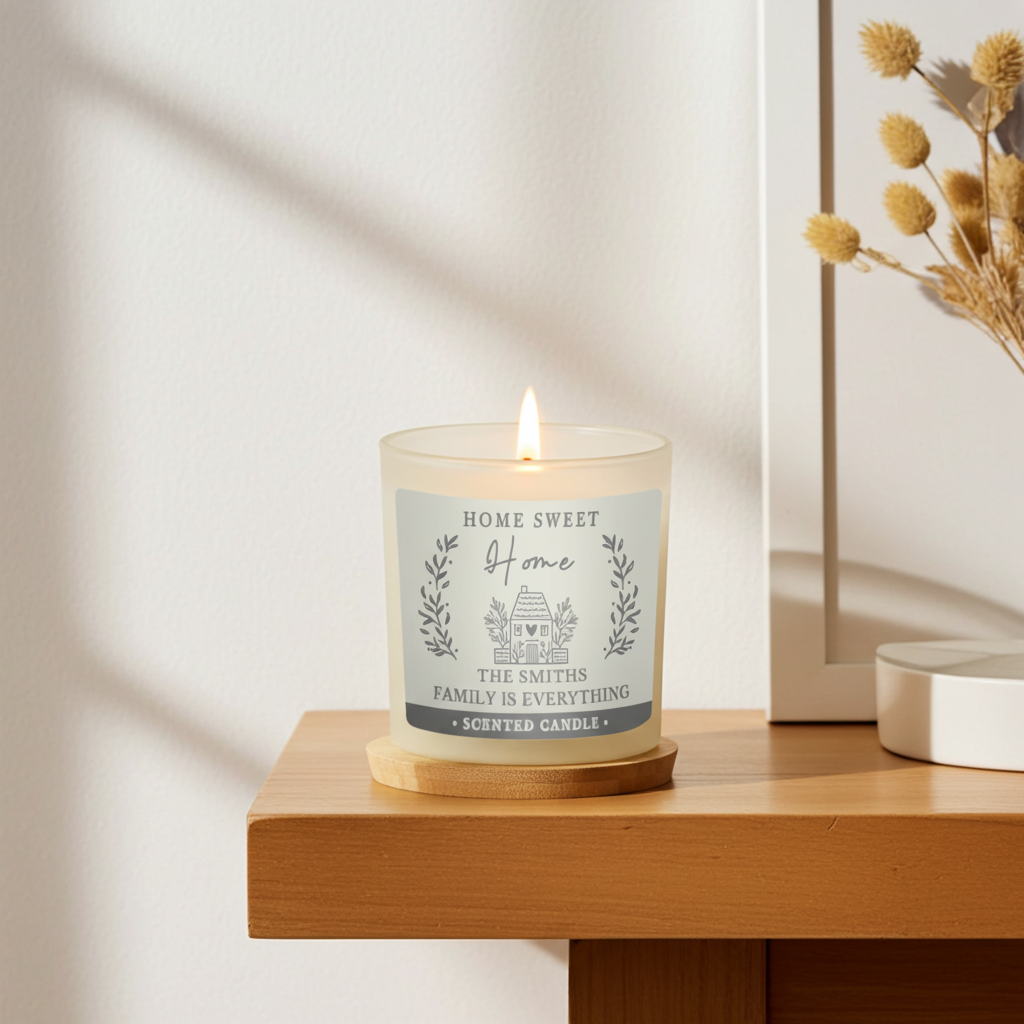 Personalised ‘Home Sweet Home’ Vanilla Jar Candle | A Lovely New Home Gift