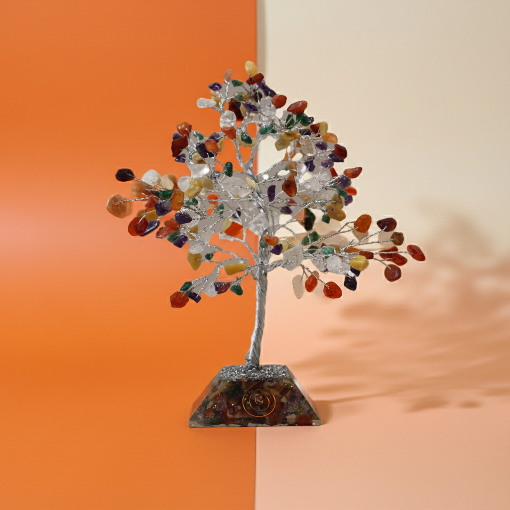 Multi Gemstone Tree With Organite Base