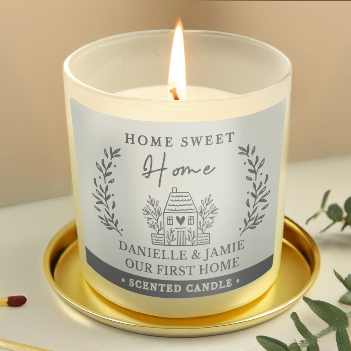 Personalised ‘Home Sweet Home’ Vanilla Jar Candle | A Lovely New Home Gift - Artfully Curated Creations