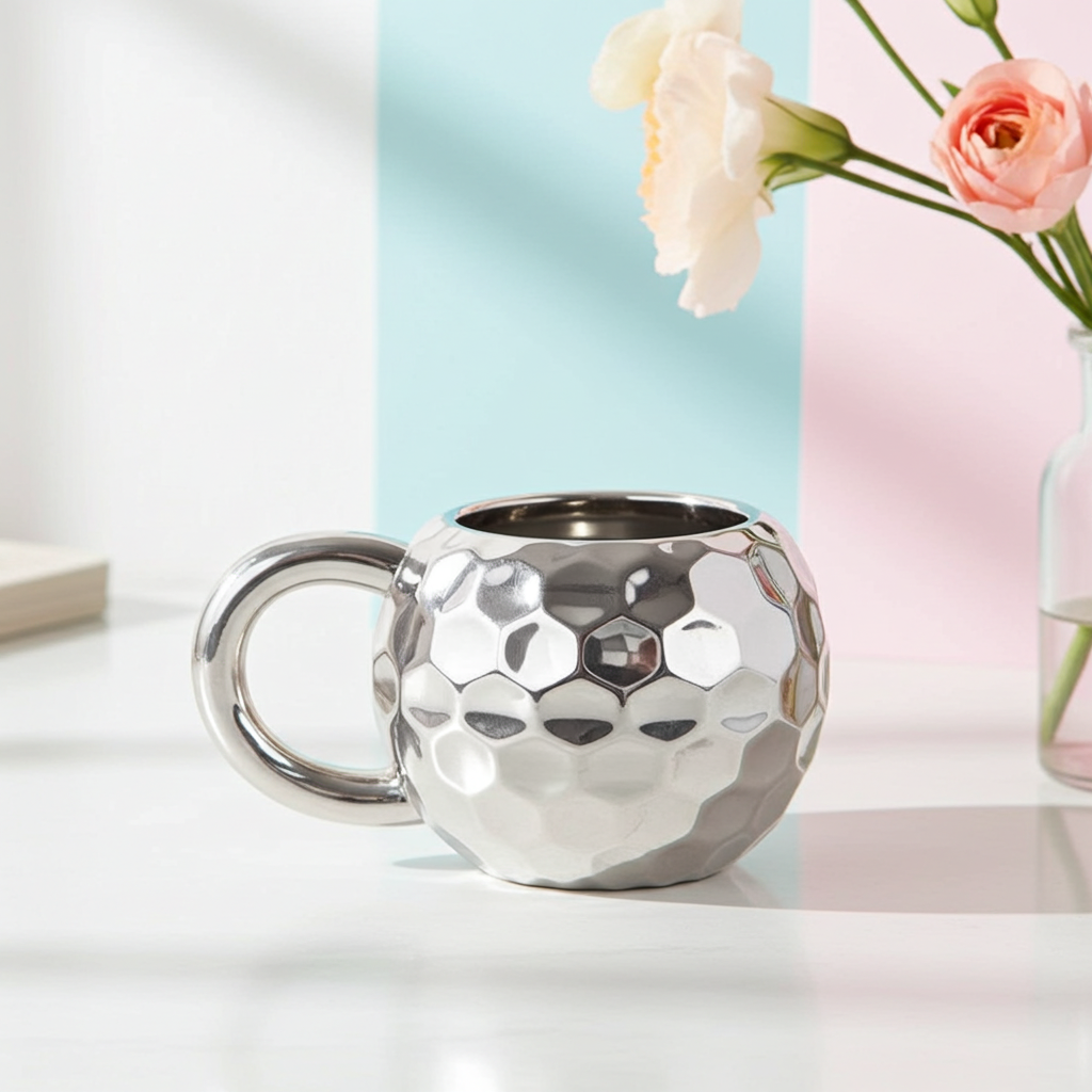 Unique Silver Disco Ball Mug