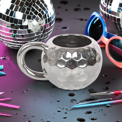 Unique Silver Disco Ball Mug