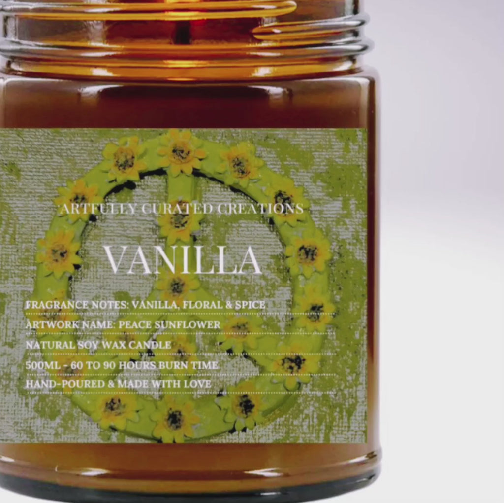 Art Candle Original Clay Artwork Scented Soy Wax in Amber Jar, Handmade Gift, Wedding Favor, Unique Home Décor Candle, Luxury Party Bag Gift