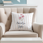 Personalised Floral Cushion | A Charming, Cosy Gift for Any Home