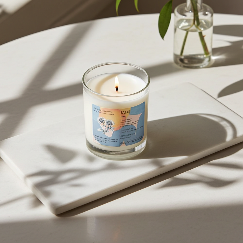 The Definition of you birth flower customisable scented artwork candle transparent Jar | Handmade | A personal gift - Artfully Curated Creations and identify whats in the image