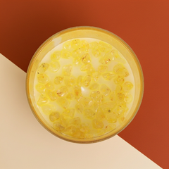 Solar Plexus Chakra Lemon Crystal Chip Candle