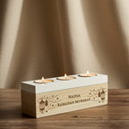 Personalised Triple Tealight Holder | Ramadan & Eid Gift