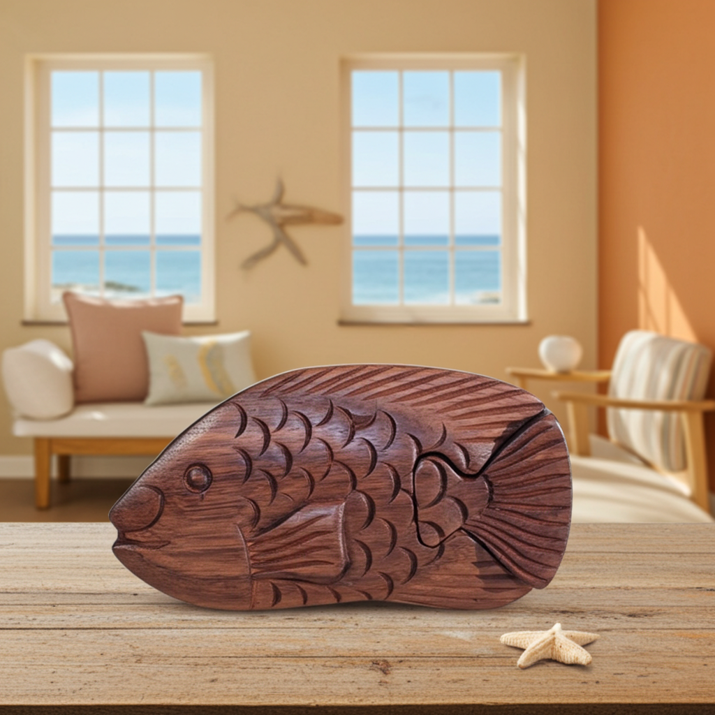 Bali Secret Trinket Storage Box - Fish