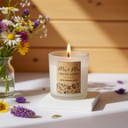 Personalised Wedding Cork Label Vanilla Candle |  Custom Keepsake Gift for Newlyweds