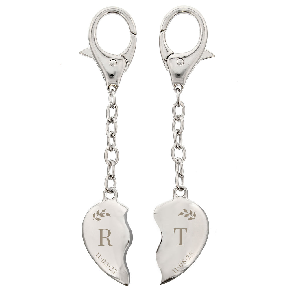 Personalised Two Hearts Keyring | A Beautiful Gift for Newlyweds