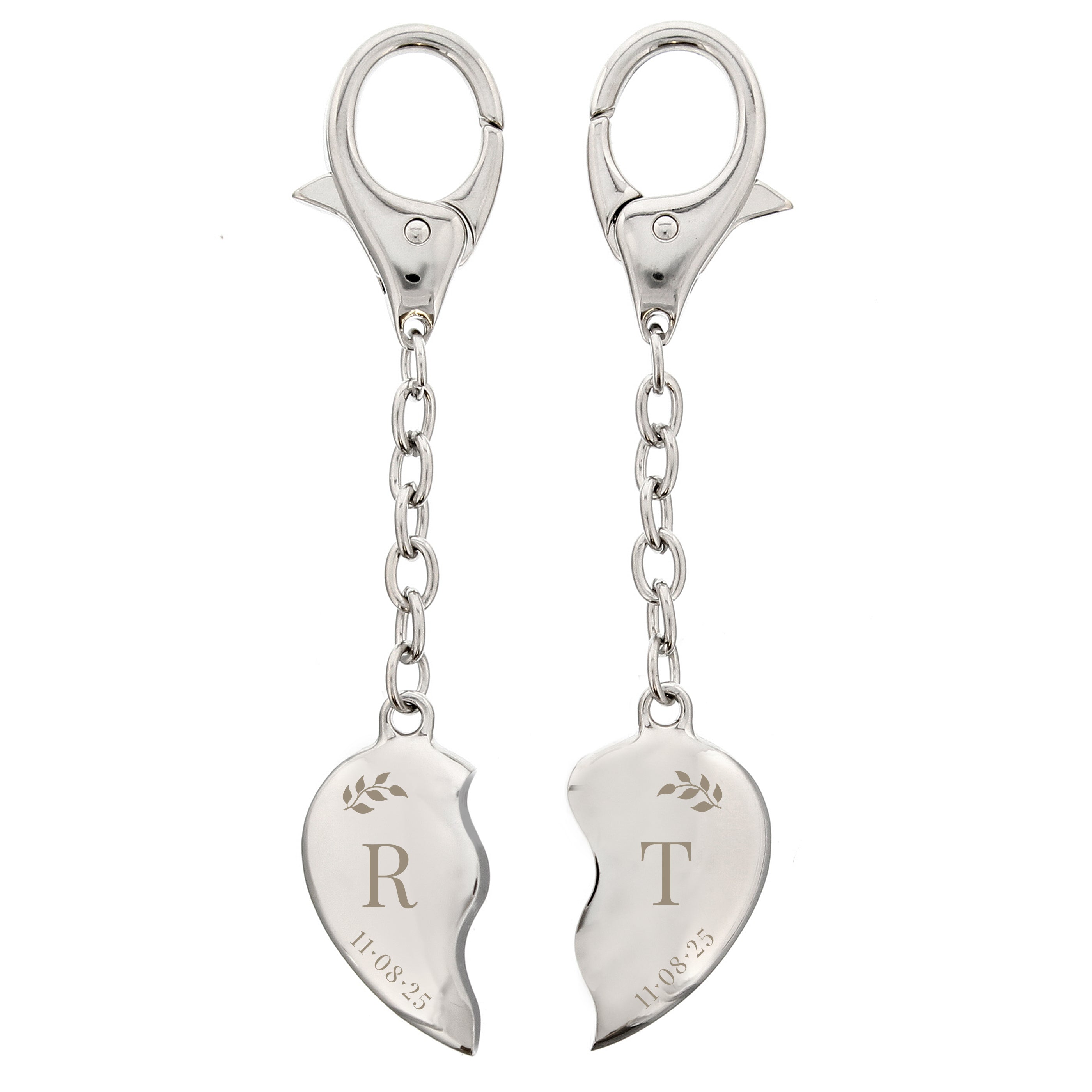 Personalised Two Hearts Keyring | A Beautiful Gift for Newlyweds