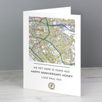 Personalised Present Day Map Message Card | A Unique Way to Celebrate Any Occasion