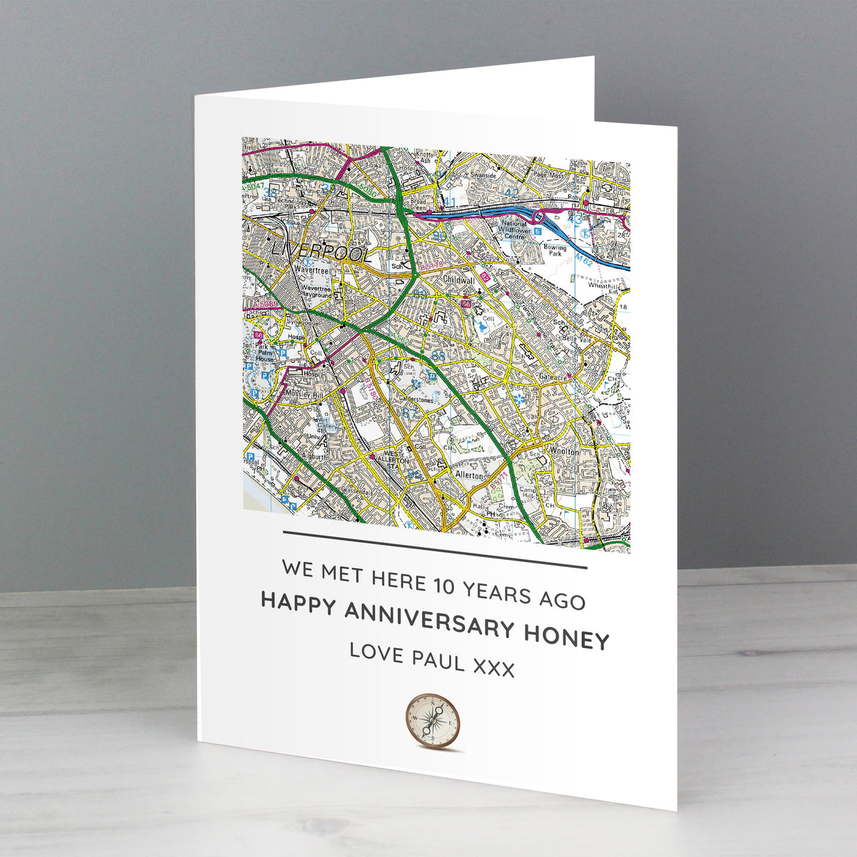 Personalised Present Day Map Message Card | A Unique Way to Celebrate Any Occasion - Artfully Curated Creations and identify whats in the image