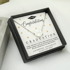 Personalised Graduation Necklace | Engraved Sentiment Card & Gift Box Keepsake