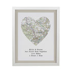Personalised Present Day Map Framed Print | A Meaningful Gift for Any Occasion
