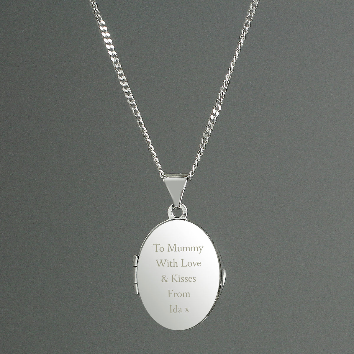 Personalised Sterling Silver Oval Locket | Engraved 5‑Line Message & Photo Keepsake Gift Box - Artfully Curated Creations and identify whats in the image