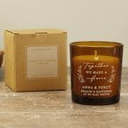 Personalised “Together We Make a Home” Amber Glass Candle Jar | Custom Housewarming Gift