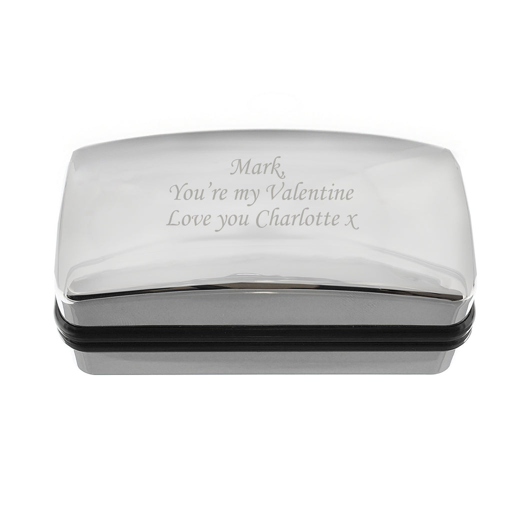 Personalised Silver Cufflink Box | Engraved Keepsake Gift for Weddings, Birthdays & Father’s Day