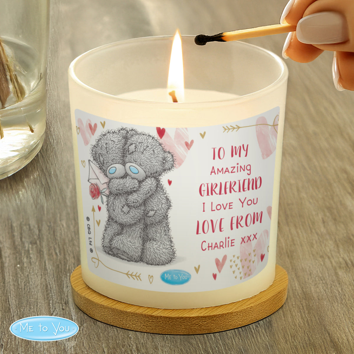Personalised Vanilla Scented Candle | Custom 6 Line Message Gift - Artfully Curated Creations and identify whats in the image