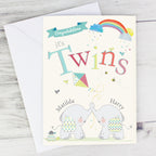 Personalised ‘Congratulations It’s Twins’ Greeting Card | A Sweet Welcome for Double the Joy