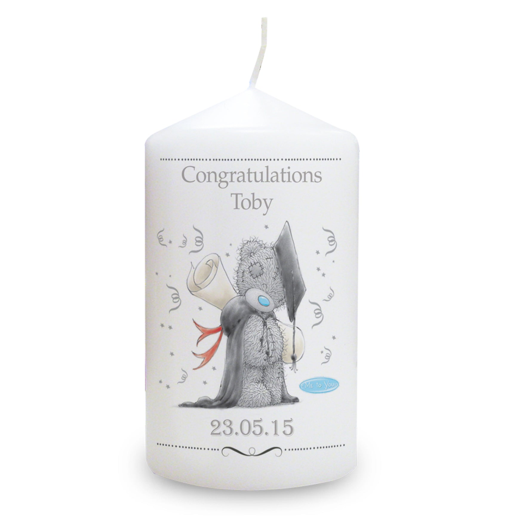 Me to You ‘Graduation’ Personalised Pillar Candle | A Thoughtful Well Done Gift