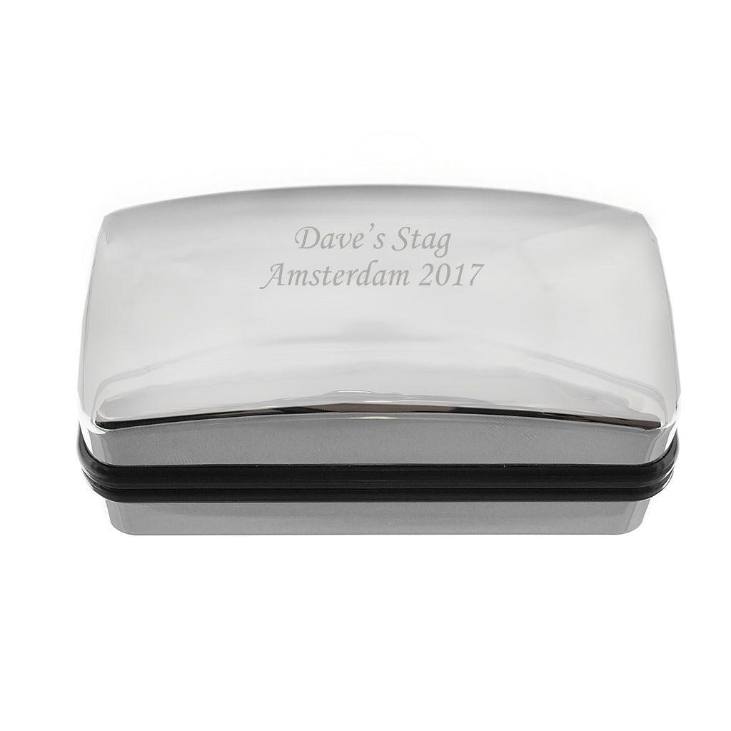 Personalised Silver Cufflink Box | Engraved Keepsake Gift for Weddings, Birthdays & Father’s Day