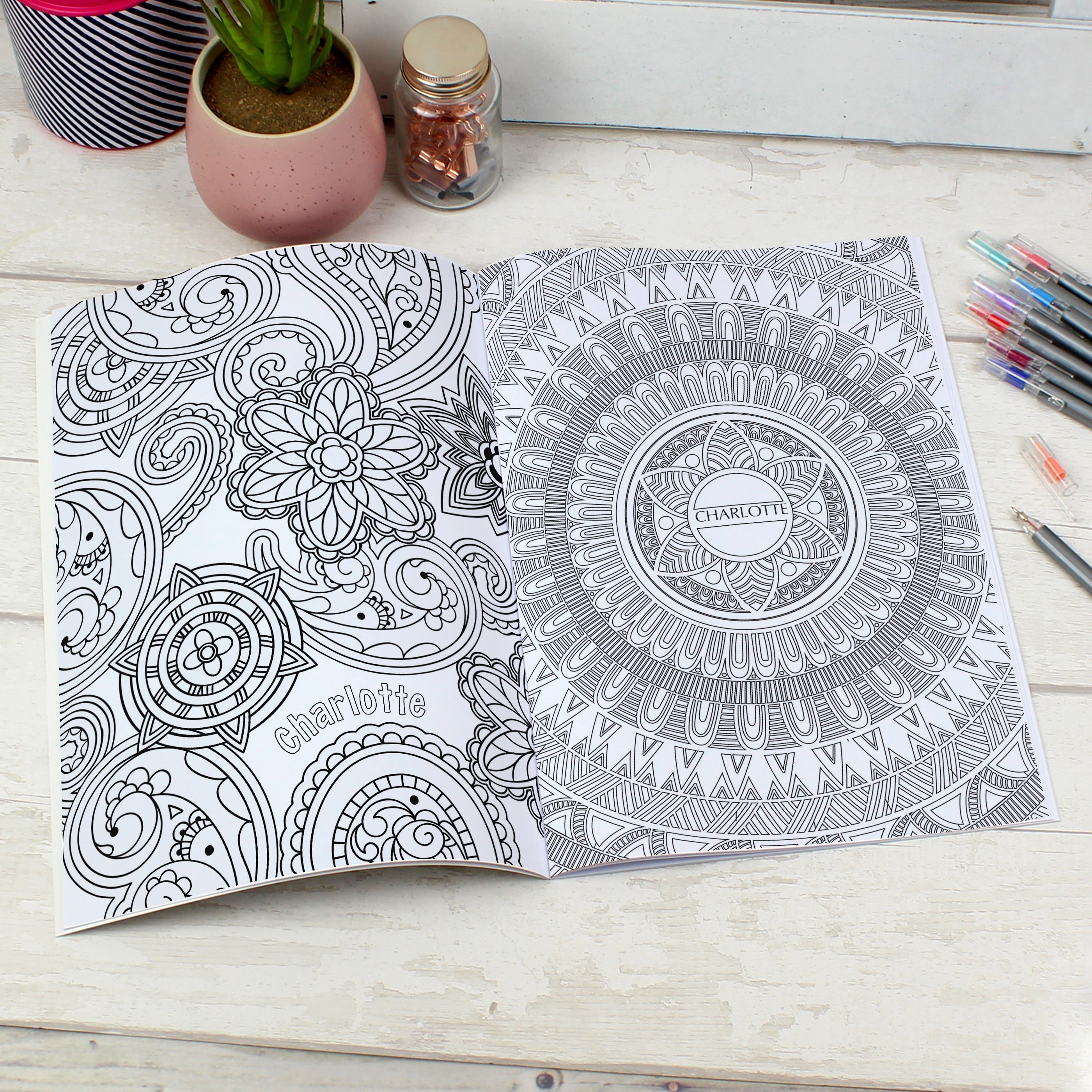 Personalised Mandala Zen Colouring Book | Relaxing Mindful Meditation Gift for Adults