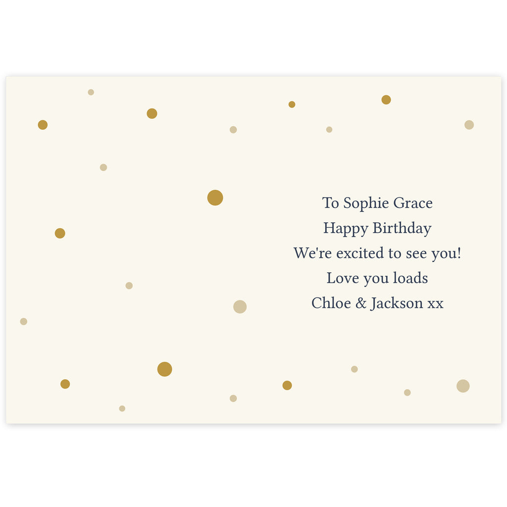 Personalised Gold Champagne Flutes Greeting Card | A Stylish Way to Celebrate Their Special Day