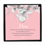 Personalised Silver Tone Necklace | ‘Mum’ Sentiment Gift Box for Mother’s Day & Special Occasions