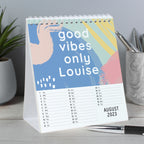 Personalised Fun Quotes Desk Calendar | A Bright & Cheerful Gift for Any Space