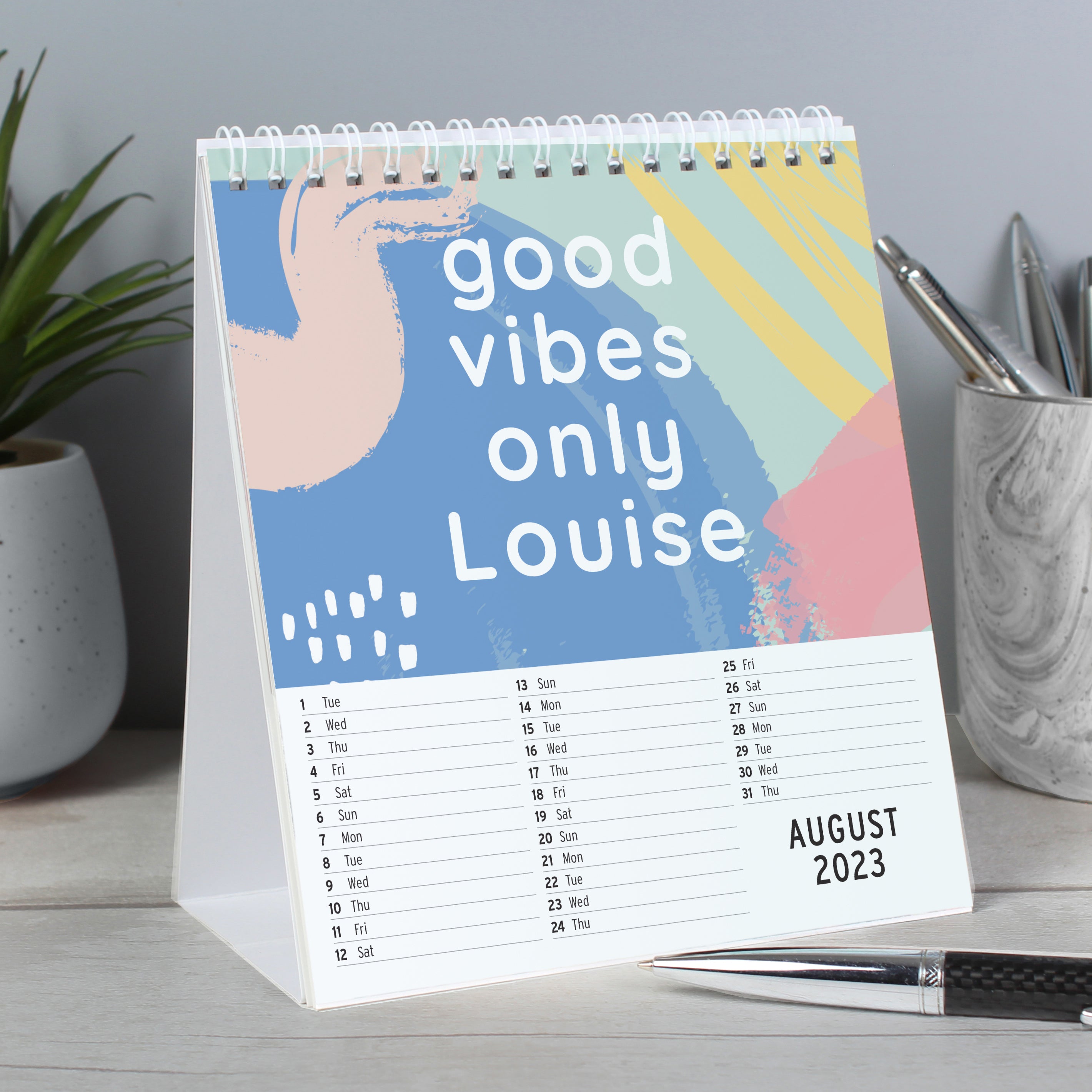 Personalised Fun Quotes Desk Calendar | A Bright & Cheerful Gift for Any Space