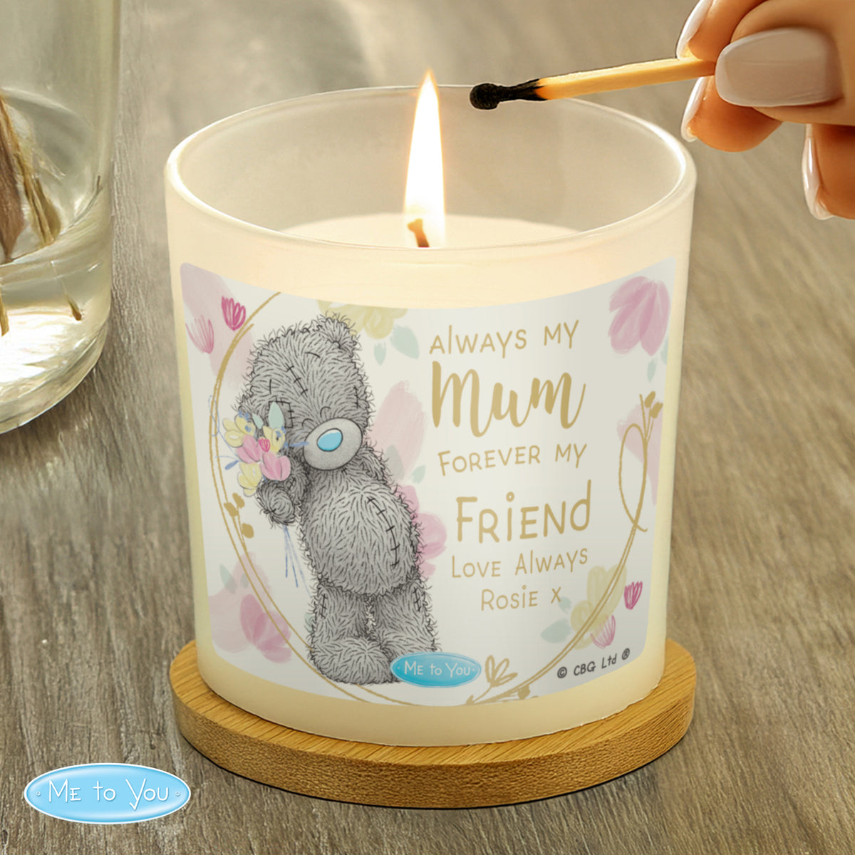 Me to You ‘Forever My Friend’ Personalised Vanilla Candle | A Heartfelt Gift for Mum - Artfully Curated Creations and identify whats in the image