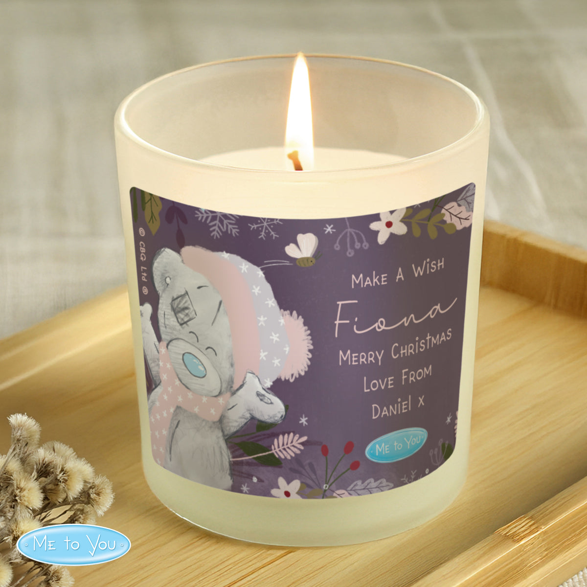 Personalised Me to You Cosy Winter Candle Jar | Custom Christmas Gift - Artfully Curated Creations and identify whats in the image