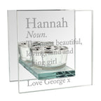 Personalised Mirrored Glass Tea Light Holder | A Stylish Gift for Any Occasion