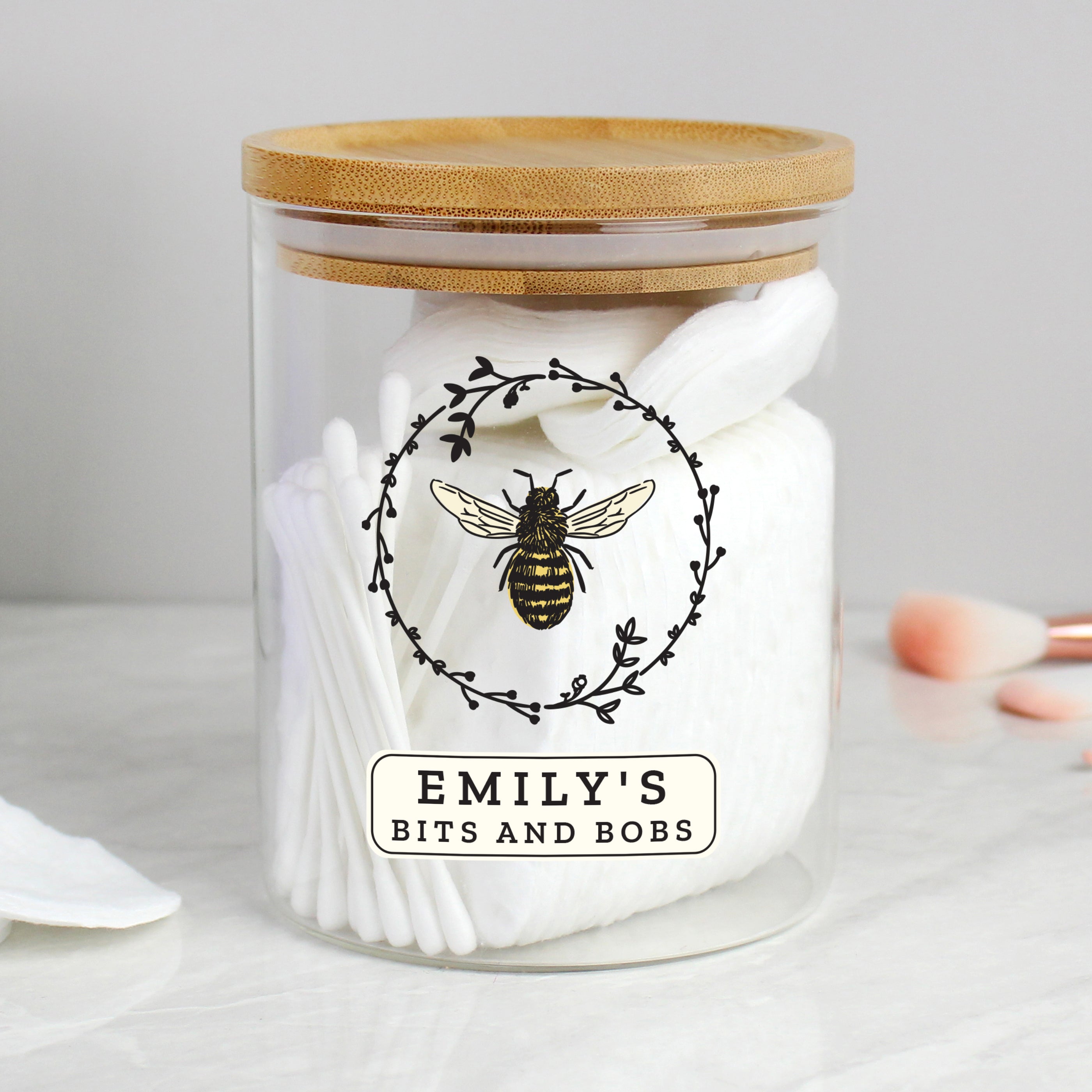 Personalised Bee Glass Jar | A Sweet & Stylish Way to Store Your Essentials