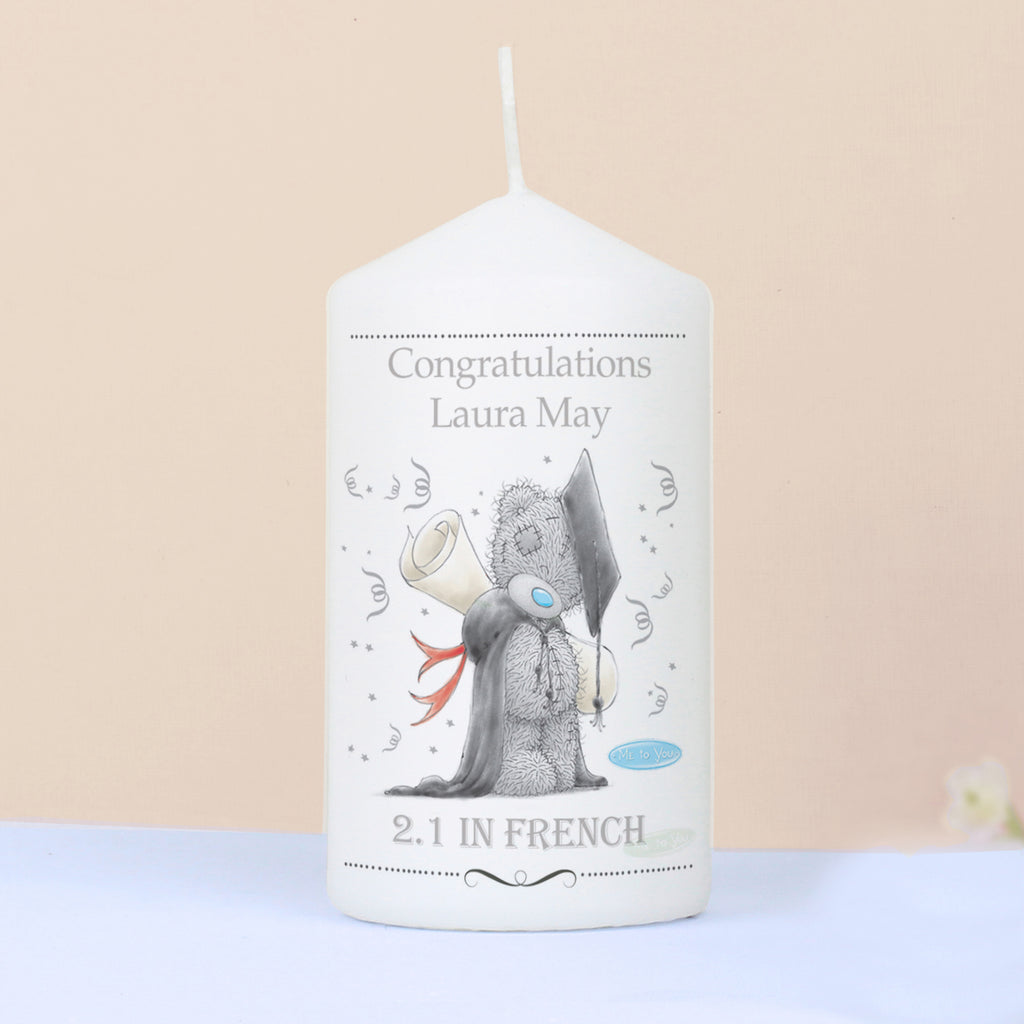 Me to You ‘Graduation’ Personalised Pillar Candle | A Thoughtful Well Done Gift