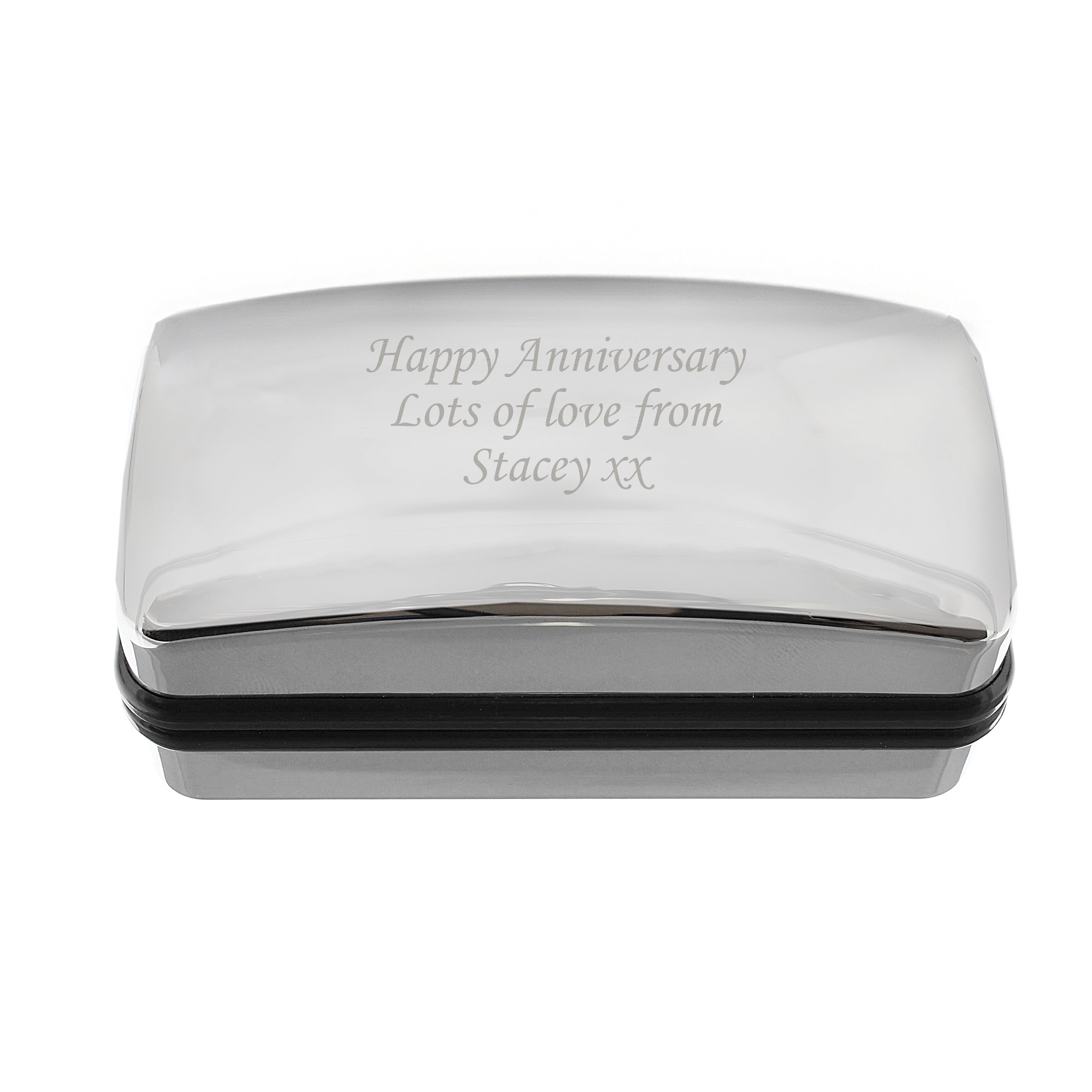 Personalised Silver Cufflink Box | Engraved Keepsake Gift for Weddings, Birthdays & Father’s Day