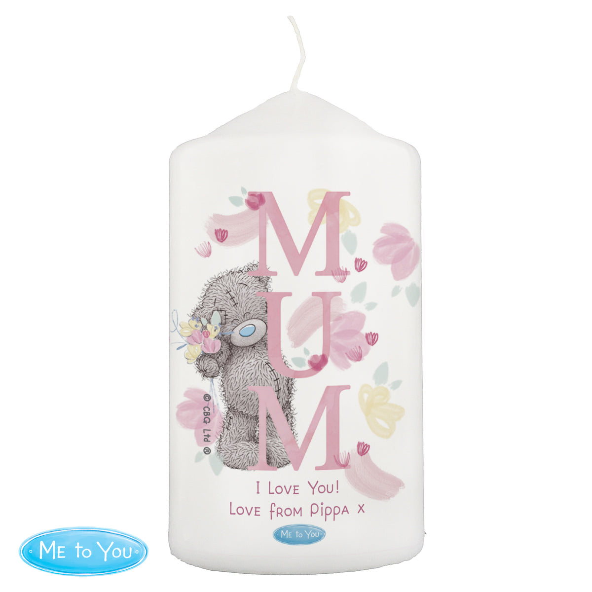 Me to You ‘MUM’ Personalised Pillar Candle | A Heartfelt Gift For Mum - Artfully Curated Creations and identify whats in the image
