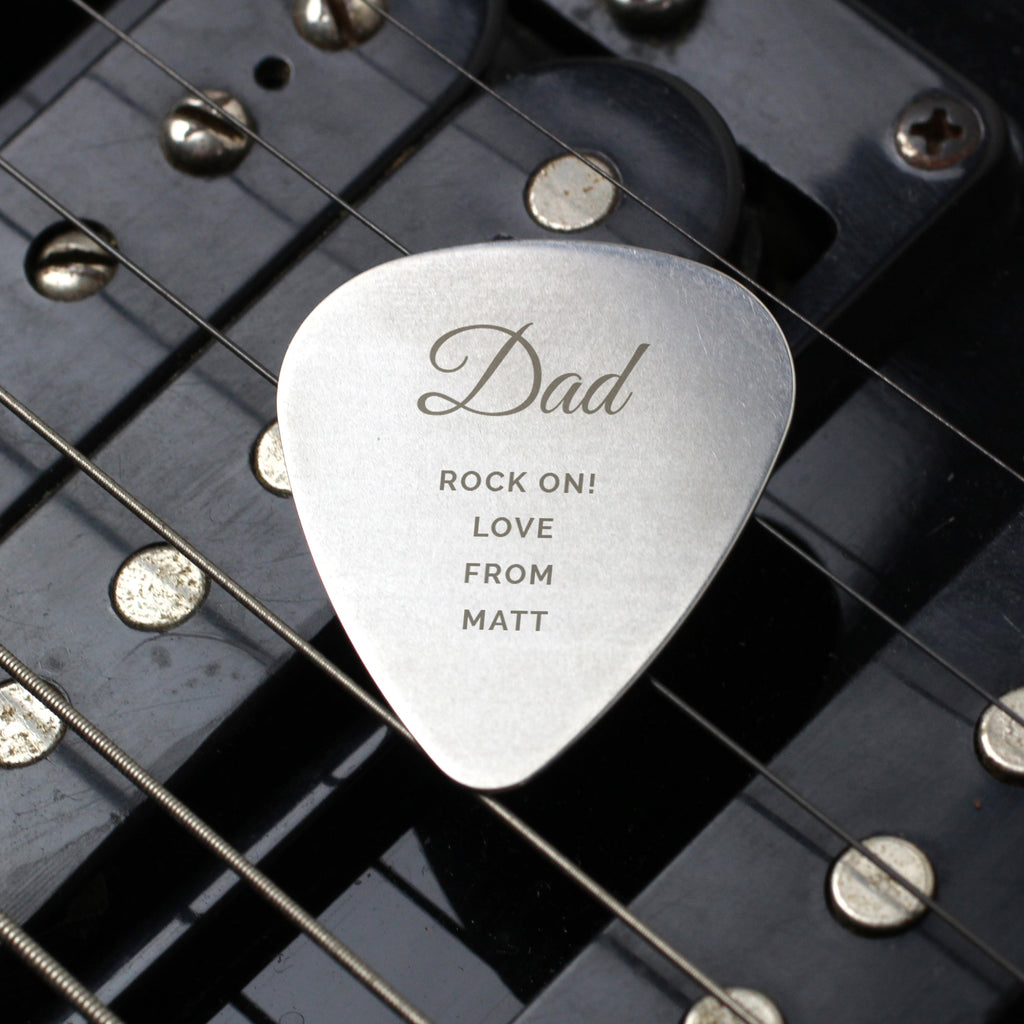 Personalised Stainless Steel Guitar Pick | The Perfect Gift for Any Music Lover