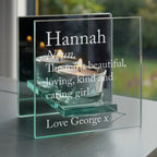 Personalised Mirrored Glass Tea Light Holder | A Stylish Gift for Any Occasion