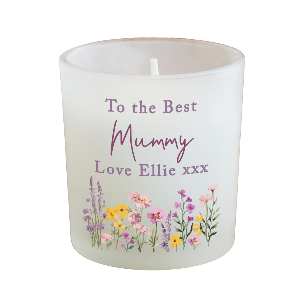 Personalised Wild Flower Jar Candle | Custom Message Gift for Any Occasion
