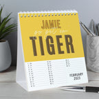 Personalised Fun Quotes Desk Calendar | A Bright & Cheerful Gift for Any Space