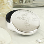 Personalised Birth Flower Round Trinket Box | A Meaningful Gift for Any Occasion